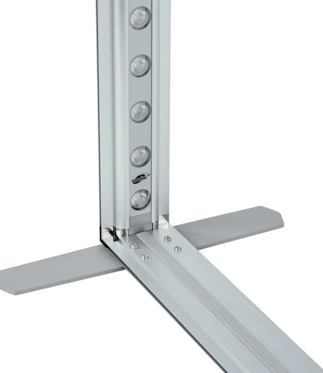 Expolinc Light Frame Mini fot – solid aluminiumsfot med integrert LED-belysning